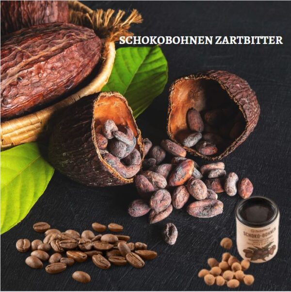 Schokobohnen Zartbitter 70g Dose Kaffeebohnen umhüllt mit feiner Zartbitterschokolade und Kakao